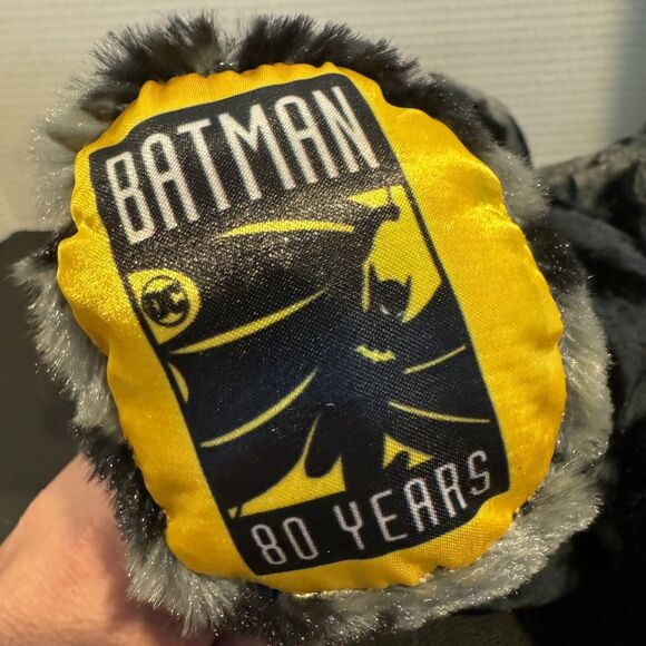 Build A Bear Batman 80 Years Gray Black Bat Symbol 16” Plush Teddy Toy Doll DC - Picture 6 of 8